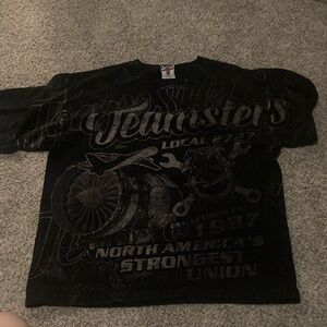 Teamsters Black Graphic T-Shirt